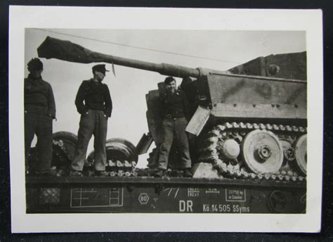 Altes Original Foto Panzer Tiger Vi Sd Kfz Tarnanstrich Camo Tank