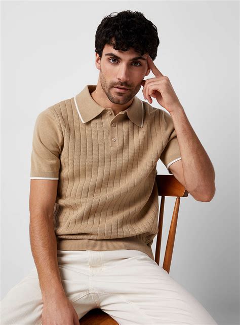 Timeless Sophistication Meets Comfort Knit Polo Shirt for Men.