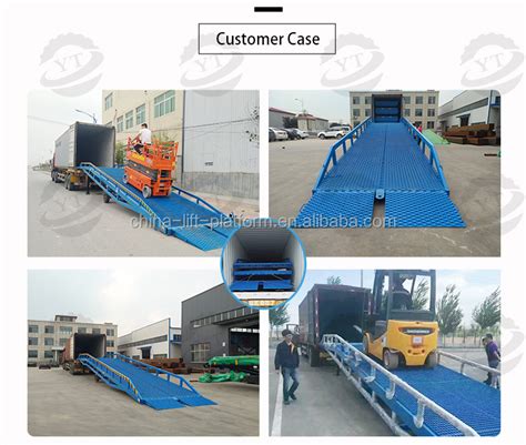 Truck Forklift Mechanical Lifting Loading Ramp Mobile Hydraulic