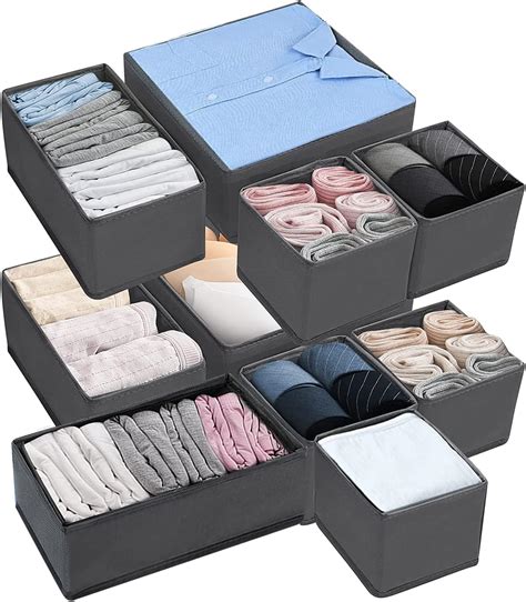 NINGESHOP 10 Stück Ordnungssystem Kleiderschrank Unterwäsche Organizer