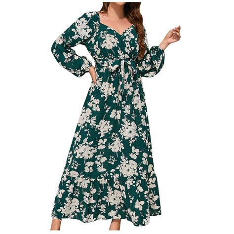 IROINNID Long Sleeve Dress for Women Wedding Guest Dresses Full-Length