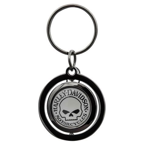 Harley Davidson Classic Willie G Skull Logo Spinner Key Chain Pl4533 Daytona Harley Davidson