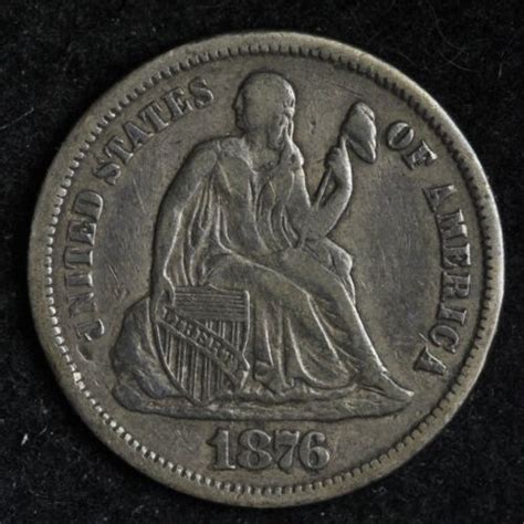 Cc Seated Liberty Silver Dime Choice Au E Dey Ebay