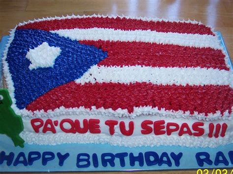 Happy Birthday Puerto Rican Flag Cake Puerto Rican Flag Cake