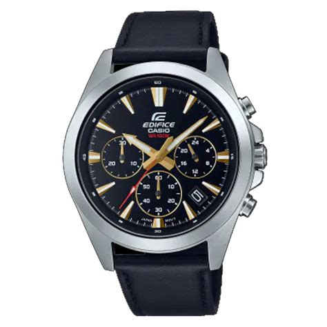 Casio Efv L A Edifice Black Dial Mens Fashion Chronograph Watch