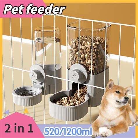 520ML 1200ML Automatic Cat Feeder Pet Hanging Food Feeder Water