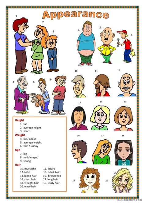 Describing Appearance Pictionary P… English Esl Worksheets Pdf And Doc