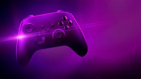 Premium Photo | Game controller with lens reflection in purple color