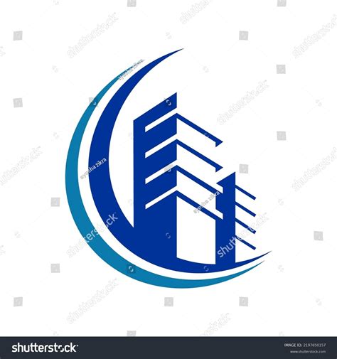 Abstract Commercial Building Logo Simple Stock Vector Royalty Free