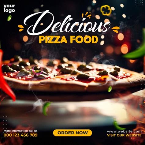 Premium Psd Psd Food Menu And Delicious Pizza Social Media Banner