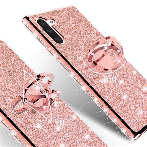 Samsung Galaxy Note 10 Plus Case Glitter Cute Phone Case Girls With K Spy Phone Cases And