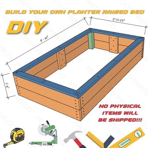 DIY Cedar Raised Garden Bed Box Plans (PDF File) - Etsy