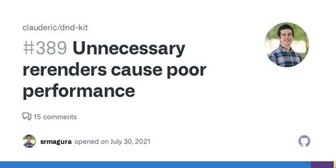 Unnecessary Rerenders Cause Poor Performance Issue 389 Clauderic