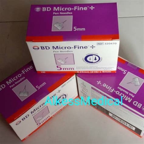 Jual BD Micro Fine 31G Isi 100 PC Jarum Insulin Pen Needle 0 25mm X 5