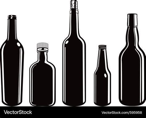 Glass Bottle Containers Set Royalty Free Vector Image