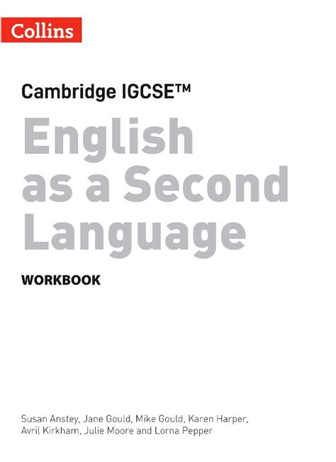 PDF Collins Cambridge IGCSE English As Second Language Workbook