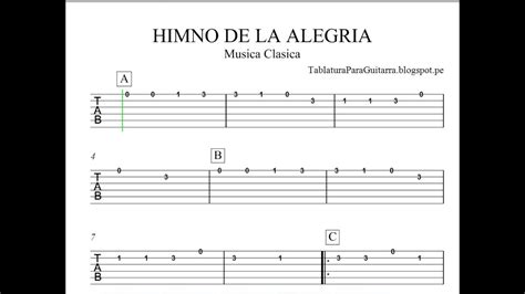 Himno De La Alegria Tablatura Para Guitarra YouTube