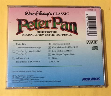 Peter Pan Original Motion Picture Soundtrack Cd MercadoLibre