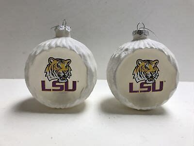 Pair of LSU Tigers Christmas Holiday Light up Snowball Ornaments | eBay