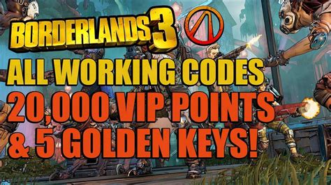 Borderlands 3 All Working Vip And Shift Codes Over 20000 Points And 5