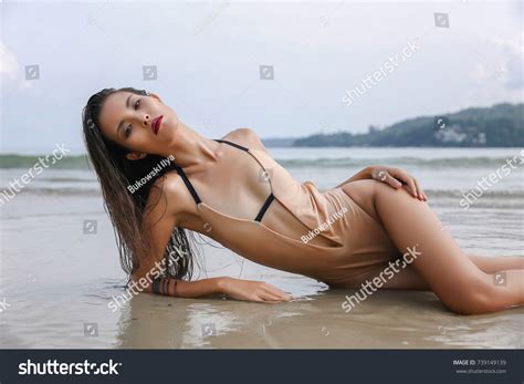Beautiful Sexy Asian Model Wearing Bikini Stock Photo Shutterstock