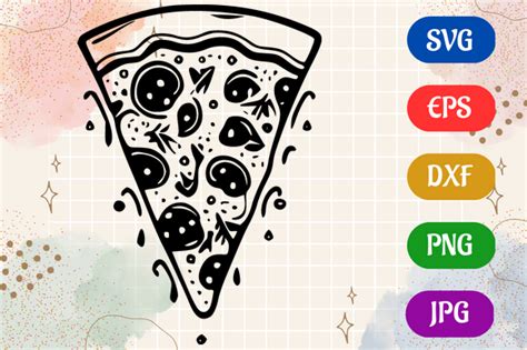 Pizza | Black and White Logo Vector Art Graphic by Creative Oasis ...