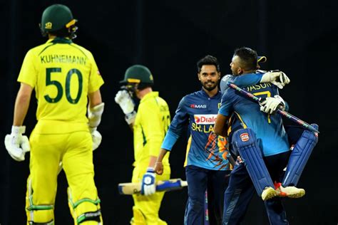 Sri Lanka Celebrate After Clinching Victory Espncricinfo