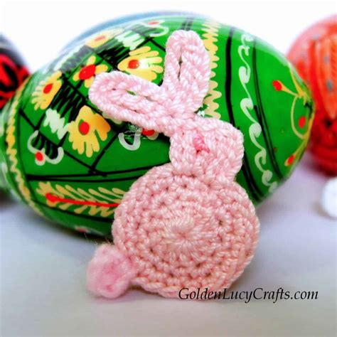 Easter Bunny Applique Free Crochet Pattern Goldenlucycrafts