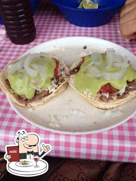 Menu at Tacos del Chapo restaurant, Guasave