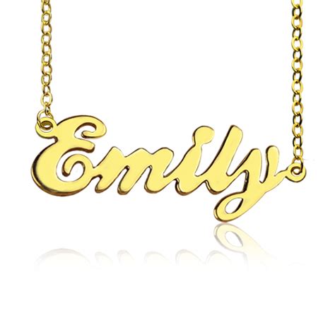 Leo Mila Canada Name Necklace K Gold Plated