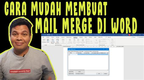 CARA MUDAH MEMBUAT MAIL MERGE DI MS WORD TERBARU YouTube