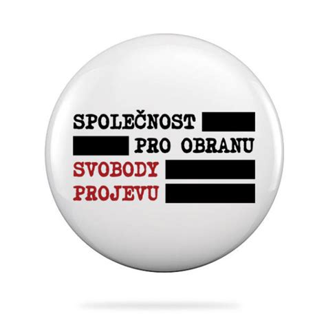 Placka 44 mm Společnost pro obranu svobody projevu