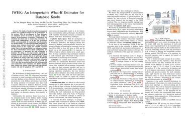 Iwek An Interpretable What If Estimator For Database Knobs Papers