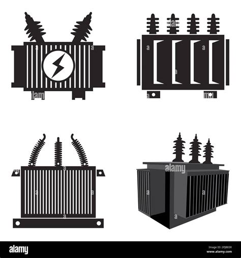 high voltage electrical transformer icon vector symbol design Stock ...