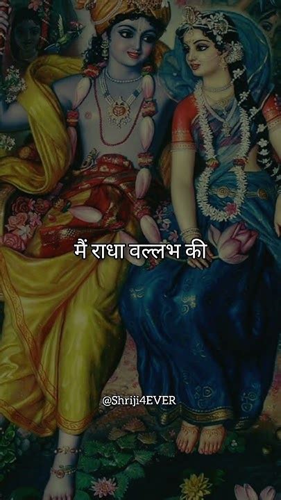 मैं राधा वल्लभ की राधा वल्लभ मेरे Shriji4ever Radha Krishna Status