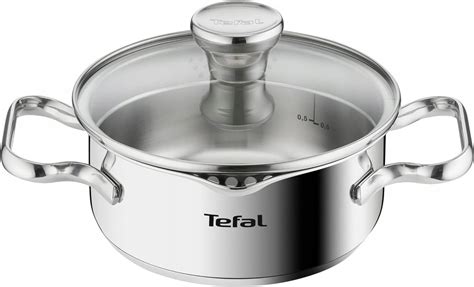 Tefal Duetto Garnek z Pokrywką i Uchwytami Stal Nierdzewna 1 3l 16 cm