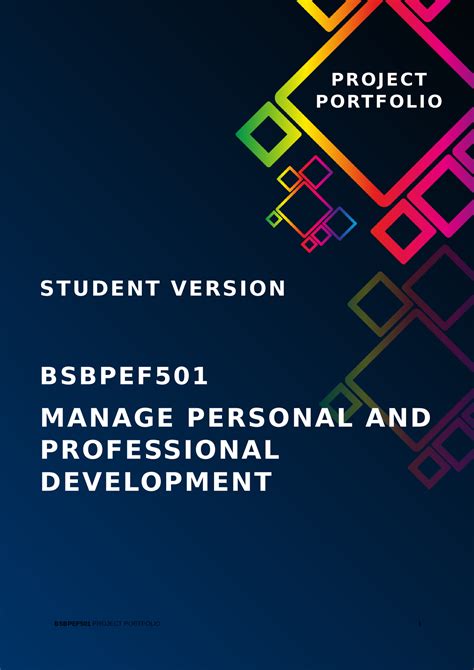 Bsbpef Project Portfolio Docx Bsbpef Manage Personal And