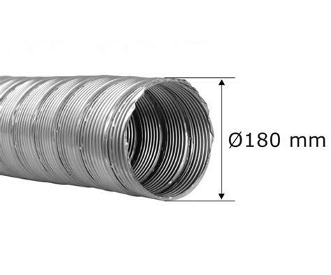 Tubo Flessibile Doppia Parete ø 180mm Acciaio Inox Caminoteca