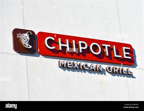 Chipotle Sign Outside Restaurant At The Bellis Fair Mall In Bellingham