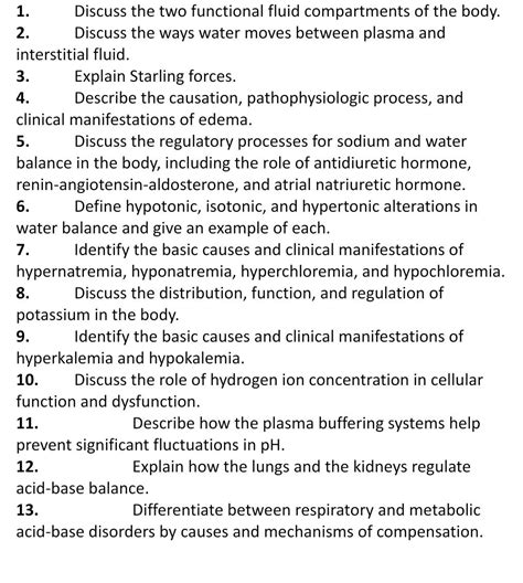 Solved 1 Discuss The Two Functional Fluid Compartments Of