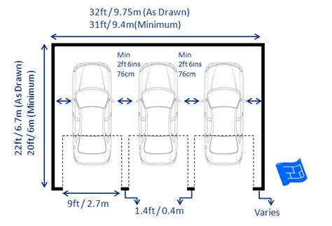 Standard Dimensions 2 Car Garage