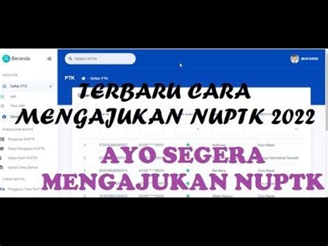 CARA MENGAJUKAN NUPTK TERBARU 2022 YouTube