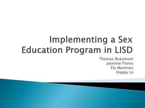 Ppt Implementing A Sex Education Program In Lisd Powerpoint