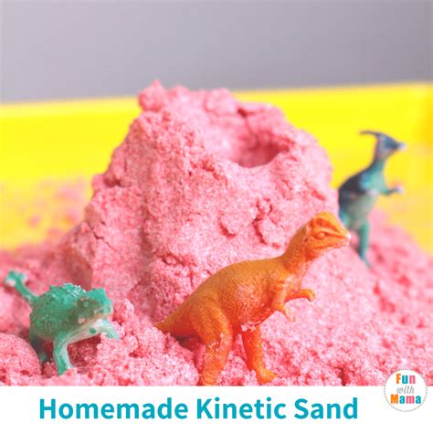 Easy DIY Kinetic Sand Recipe Tutorial + 10 Activities - Fun with Mama