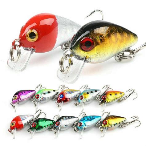 ELECTRAPICK 10PCS Fishing Lures Lots Of Mini Minnow Fish Bass Tackle