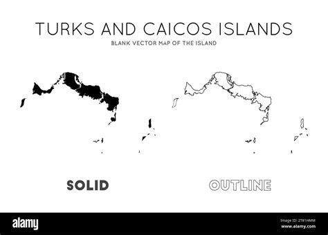 Turks And Caicos Islands Map Blank Vector Map Of The Island Borders