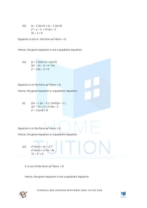 Ncert Solutions For Class 10 Maths Chapter 4 Quadratic Equations