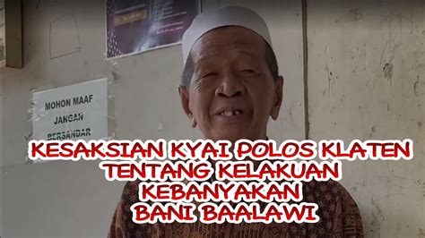 Kyai Klaten Kesaksian Nasab Baalawi Youtube