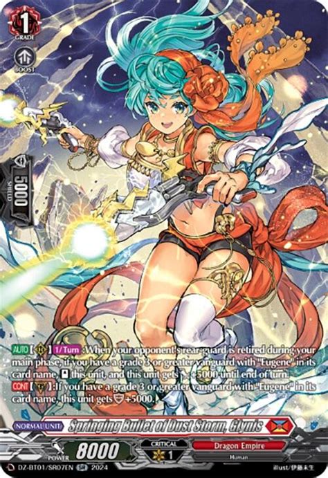 Springing Bullet Of Dust Storm Glynis SR Fated Clash Cardfight