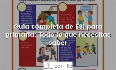 Guía Completa De Esi Para Primaria Todo Lo Que Necesitas Saber • Cartilla